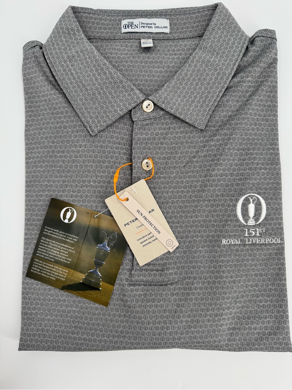 Peter Millar 151st Open Championship Royal Liverpool Polo -Claret Jug Icons- XL